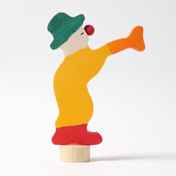 Grimm's 03830 Stecker Clown mit Trompete aus Holz