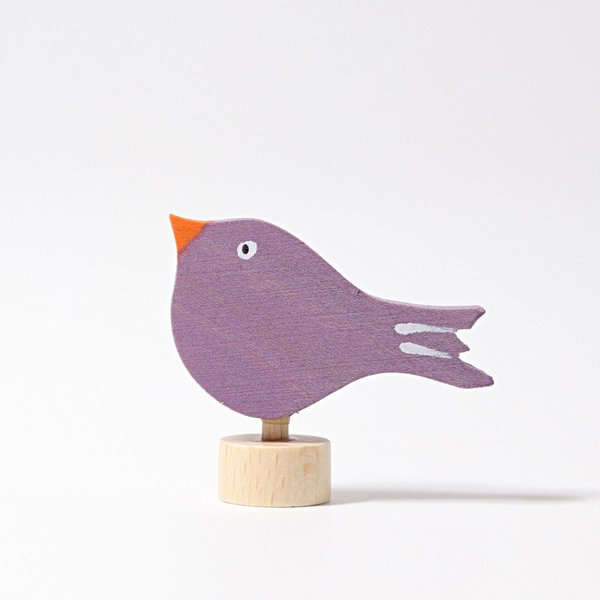 Grimm's 03532 Stecker sitzender Vogel Steckfigur aus Holz