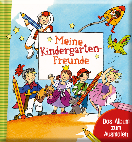 Freundealbum Meine Kindergarten-Freunde Freunde Album zum Ausmalen