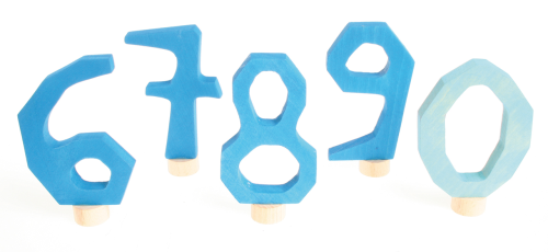Zahlen blau Stecker für Geburtstagsringe Grimm