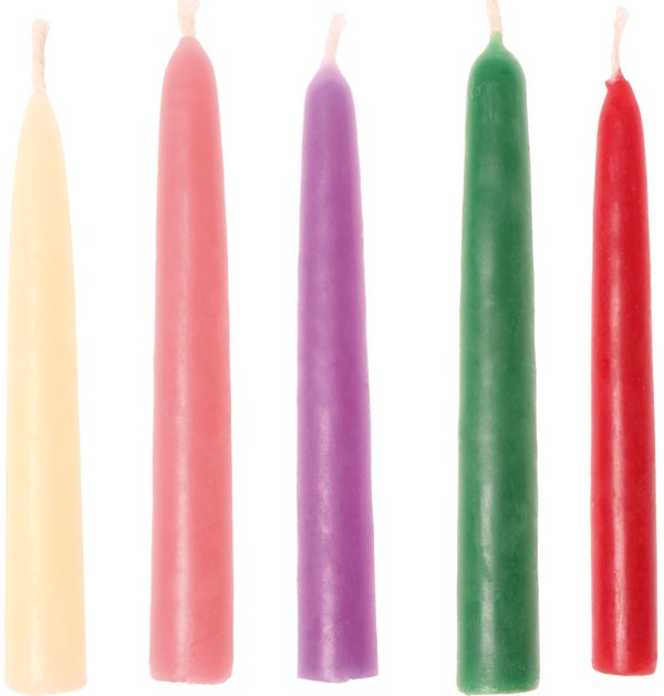 10 konische Kerzen Bienenwachs für Grimm's Geburtstagsringe