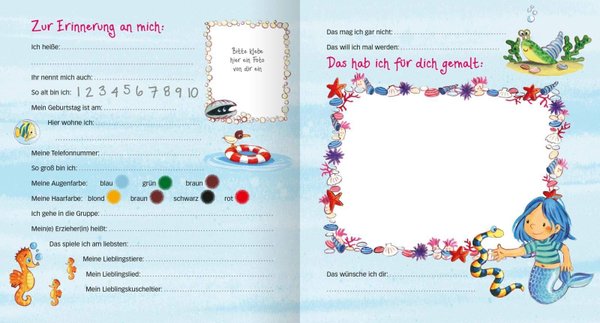 Kindergarten Freundebuch Meerjungfrau Meine Kindergarten Freunde