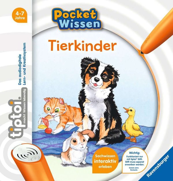 Tiptoi Pocket Wissen Tierkinder  4-7 Jahre.
